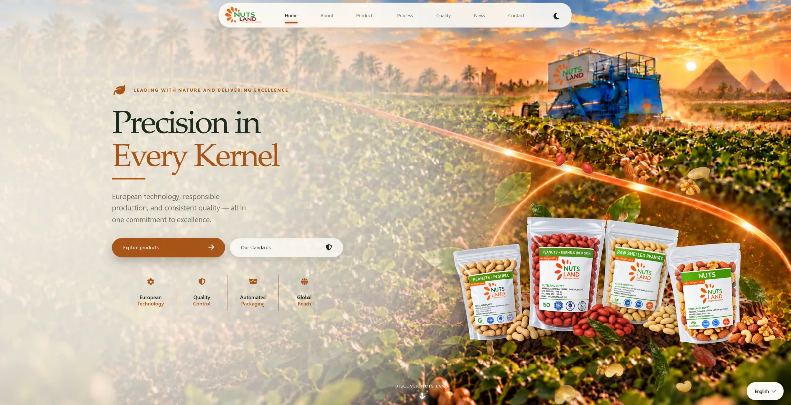 Nuts Land Company website