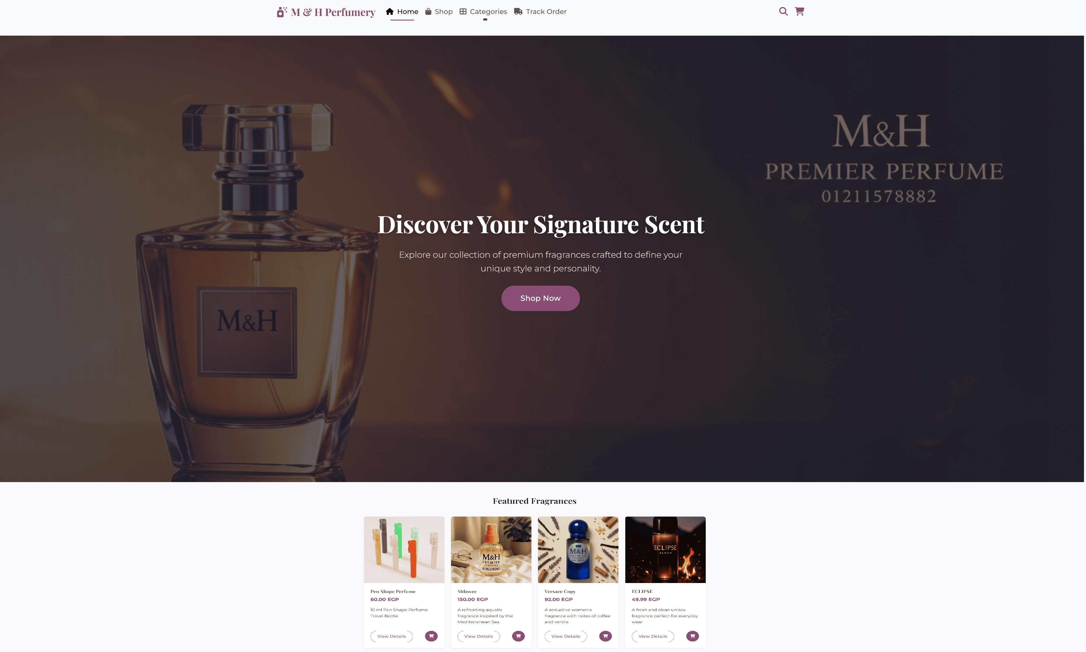 Premium Fragrance E-Commerce